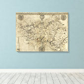 Toile Carte panoramique FranceFrance (Insitu (Plancher de Bois))