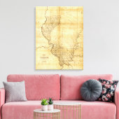 Toile Carte panoramique IllinoisIllinois (Insitu(Salon))