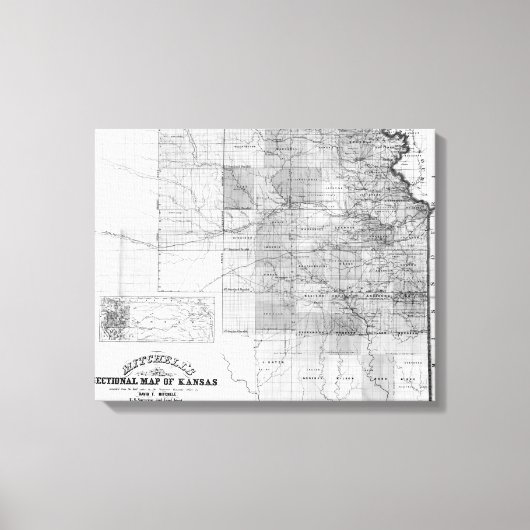 Toile Carte panoramique KansasKansas (Recto)