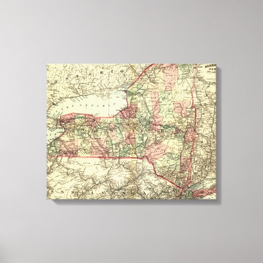 Toile Carte panoramique New YorkNew York (Recto)