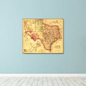 Toile Carte panoramique Texas (Insitu (Plancher de Bois))