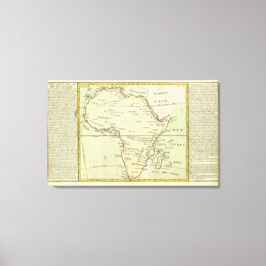 Toile Carte physique de l'Afrique (Recto)