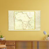 Toile Carte physique de l'Afrique (Insitu(Salon))