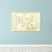 Toile Carte physique de l'Asie (Insitu (Plancher de Bois))