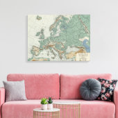 Toile Carte physique de l'Europe (Insitu(Salon))
