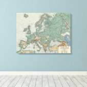 Toile Carte physique de l'Europe (Insitu (Plancher de Bois))