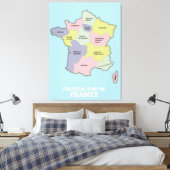 Toile Carte politique de la France (Insitu(Chambre))