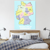 Toile Carte politique de l'Allemagne (Insitu(Chambre))