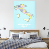 Toile Carte politique de l'Italie (Insitu(Chambre))