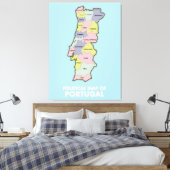 Toile Carte politique du Portugal (Insitu(Chambre))