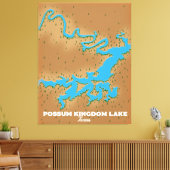 Toile Carte Possum Kingdom Texas (Insitu(Salon))