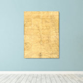 Toile Carte postale du territoire du Dakota (Insitu (Plancher de Bois))