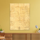 Toile Carte postale du territoire du Dakota (Insitu(Salon))