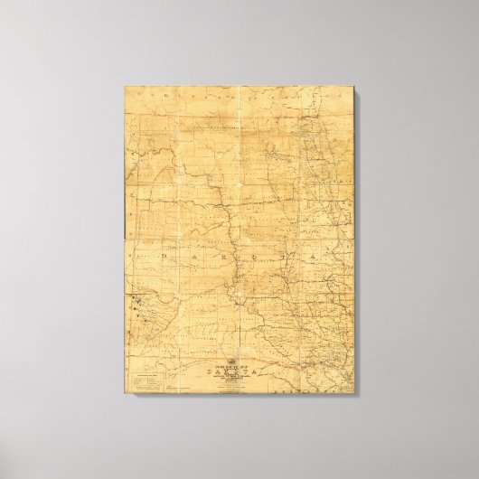 Toile Carte postale du territoire du Dakota (Recto)