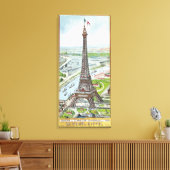 Toile Carte postale représentant la Tour Eiffel (Insitu(Salon))
