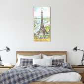 Toile Carte postale représentant la Tour Eiffel (Insitu(Chambre))