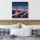 Toile Carte postale San Francisco Golden Gate Bridge (Insitu(Chambre))