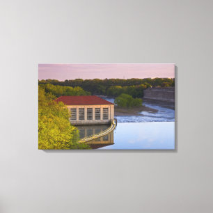 Toile Carte Powerhouse et Dam de Highland Park