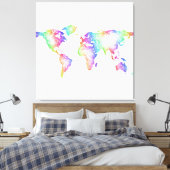 Toile Carte Rainbow World (Insitu(Chambre))