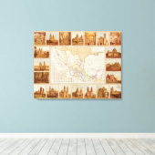 Toile Carte religieuse du Mexique (Insitu (Plancher de Bois))