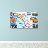 Toile Carte routière des autoroutes romantiques de l'CA (Insitu (Plancher de Bois))