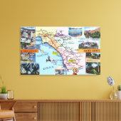 Toile Carte routière des autoroutes romantiques de l'CA (Insitu(Salon))