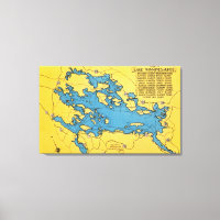 Carte routière du lac et des routes