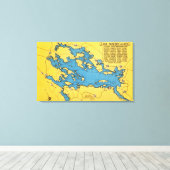 Toile Carte routière du lac et des routes (Insitu (Plancher de Bois))