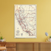 Toile Carte routière junior Rand McNally Californie et N (Insitu(Salon))