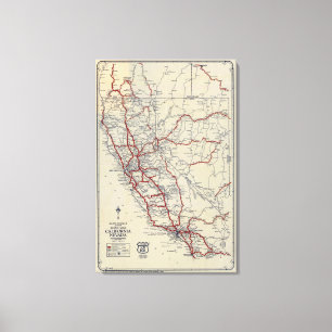 Toile Carte routière junior Rand McNally Californie et N
