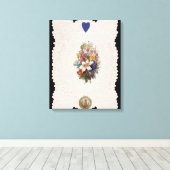 Toile Carte Saint Valentin représentant des fleurs, c.18 (Insitu (Plancher de Bois))