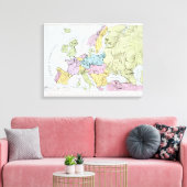 Toile Carte satirique de l'Europe | 1871 (Insitu(Salon))