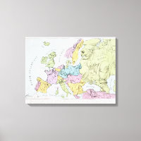 Carte satirique de l'Europe | 1871