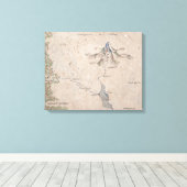 Toile Carte Sindarin de la Lonely Mountain (Insitu (Plancher de Bois))