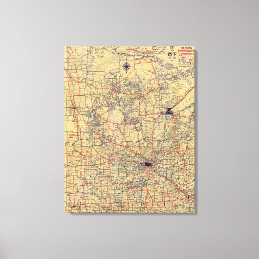 Toile Carte standard du Minnesota (Recto)