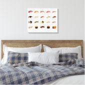 Toile Carte Sushi Aquarelle (Insitu(Chambre))