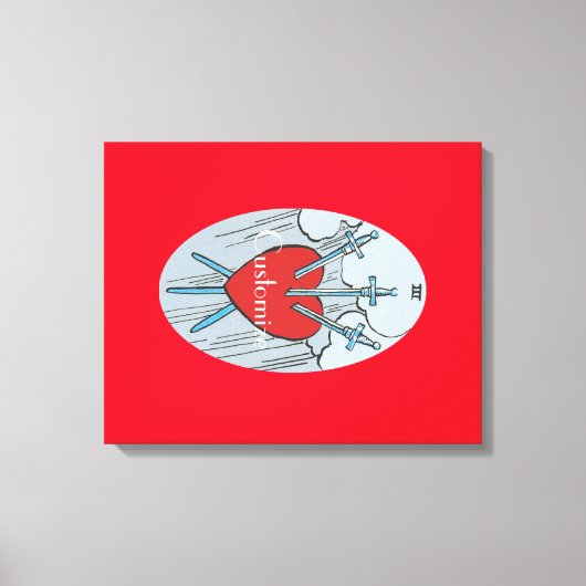 Toile Carte Tarot 3 épées Thunder_Cove (Recto)