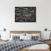 Toile Carte texte de Londres (Insitu(Chambre))