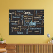 Toile Carte texte de Londres (Insitu(Salon))