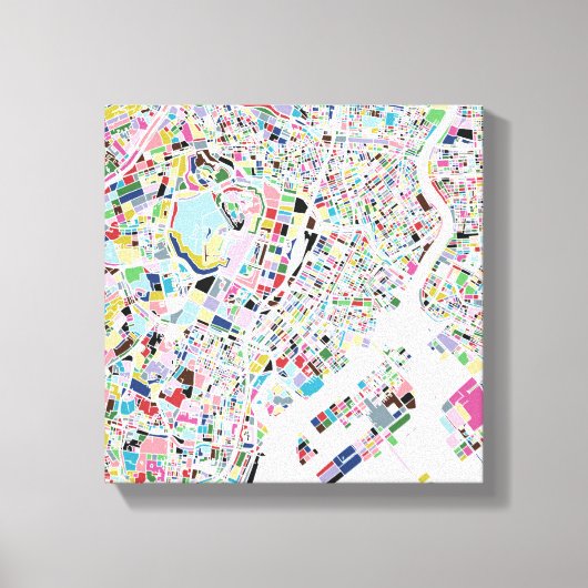 Toile Carte Tokyo Japon (Recto)