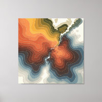 Carte topographique colorée Imprimer