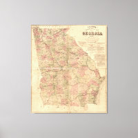 Carte topographique de la Géorgie de Lloyd (1864)