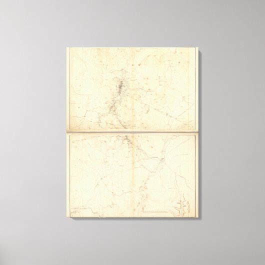 Toile Carte topographique de la région minière de Washoe (Recto)