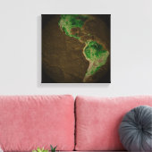 Toile Carte topographique de la Terre (Insitu(Salon))