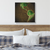 Toile Carte topographique de la Terre (Insitu(Chambre))