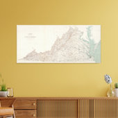 Toile Carte topographique de l'État de Virginie (1928) (Insitu(Salon))