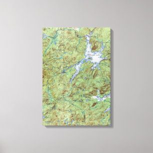 Toile Carte topographique de New York de lac vintage