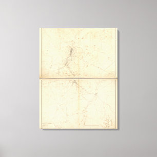 Toile Carte topographique de région d'exploitation de