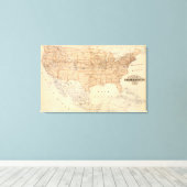 Toile Carte topographique des États-Unis (Insitu (Plancher de Bois))