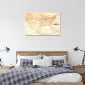 Toile Carte topographique des États-Unis (Insitu(Chambre))